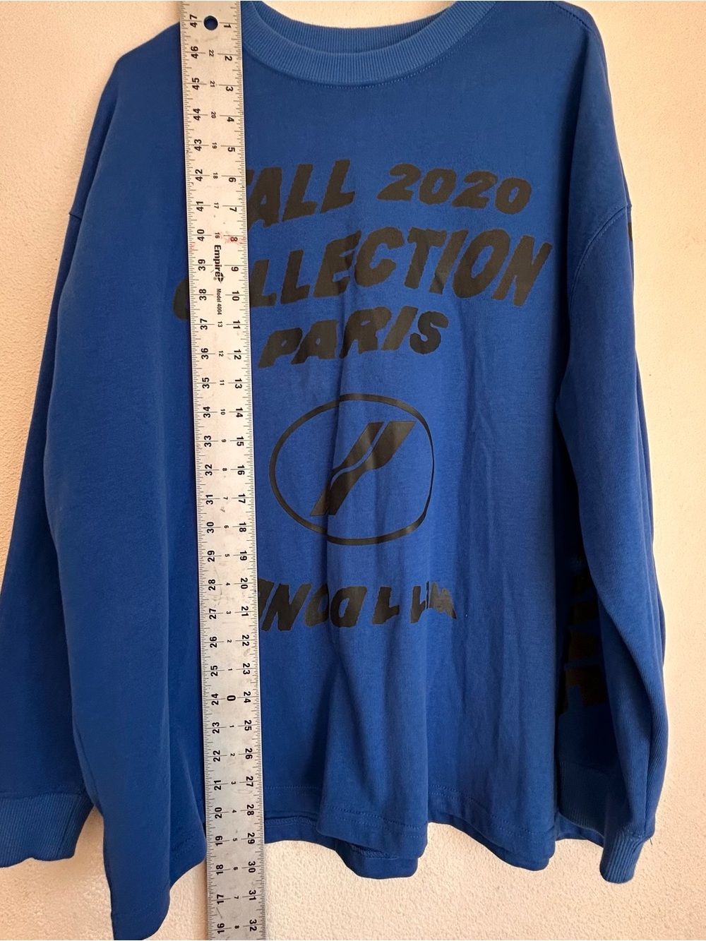 We11done Womens Oversized XS Fall 2020 Collection Paris Long Sleeve Shirt Blue - Picture 7 of 9